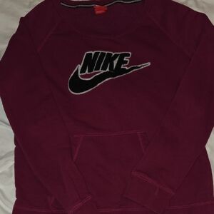 Nike Burgundy Pullover with Logo